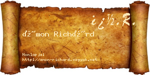 Ámon Richárd névjegykártya