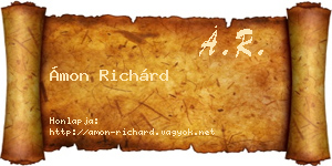Ámon Richárd névjegykártya