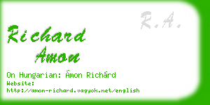 richard amon business card