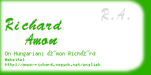 richard amon business card